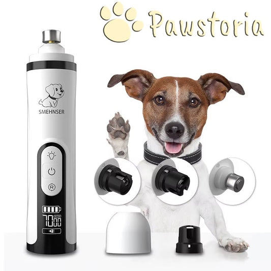 PAWSTORIA™ ELECTIC PET NAIL GRINDER LED LIGHT CAT DOGS NAIL CLIPPERS