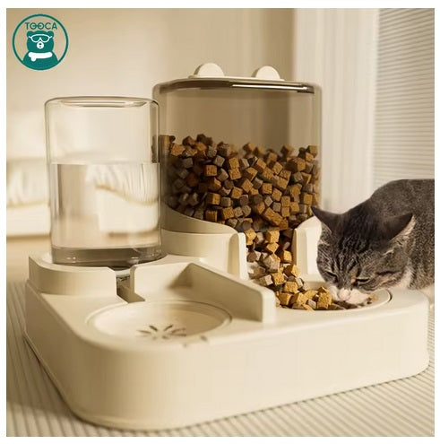 Pawstoria TM automatic cat food dispenser, cat & dog feeder and water fountain